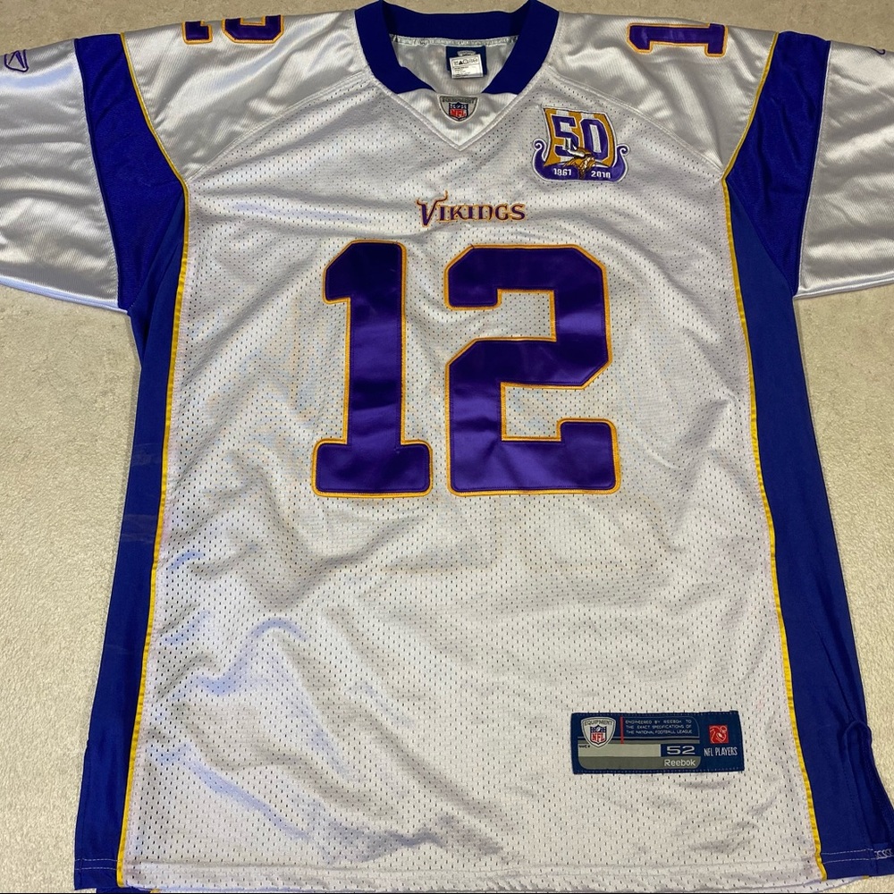 Reebok Minnesota Vikings Percy Harvin #12 Jersey Size 52